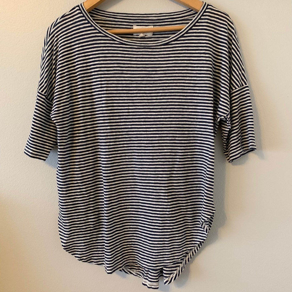 Lou & Grey Striped Scoop Neck Tee